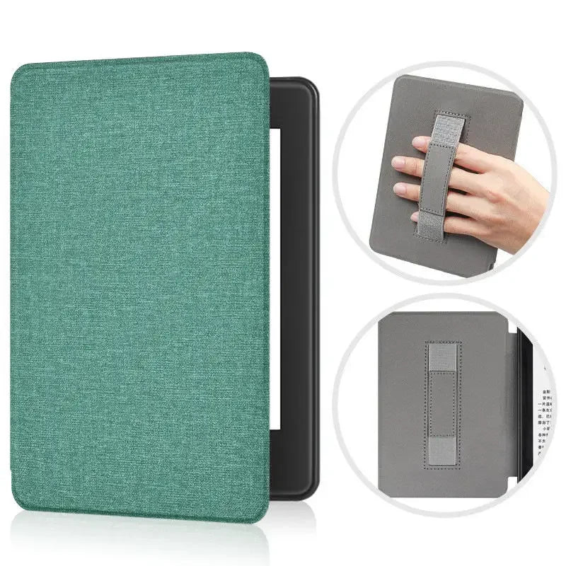 SA568B Leather Case for Kindle Paperwhite 12th Gen 2024 Signature Edition – 7-Inch Cover with Hand Strap & Auto Sleep