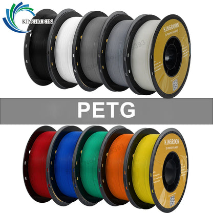 KINGROON PETG 3D Printer Filament 1.75mm – 5KG/10KG Mix Color Rolls for FDM 3D Printing (1kg/roll)