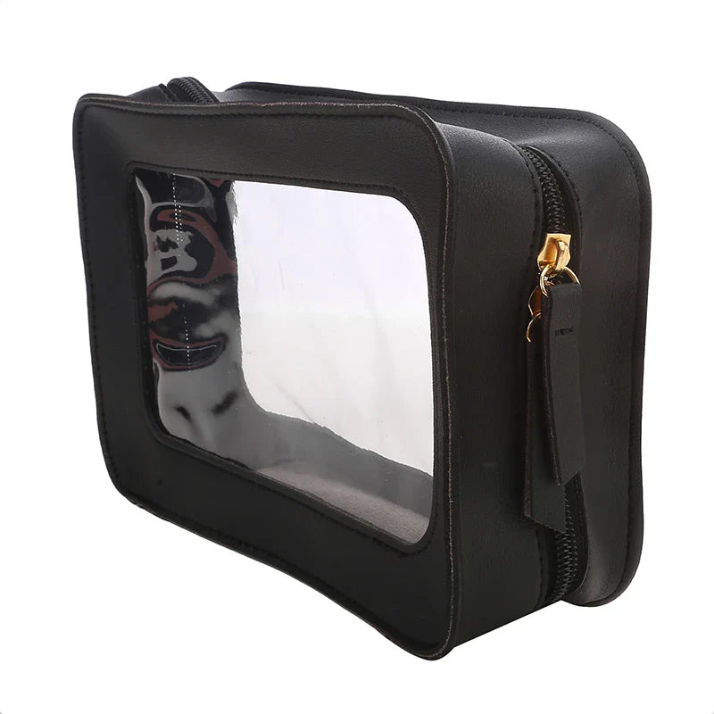 Portable Waterproof Travel Cosmetic Bag – Transparent Dustproof Toiletry Organizer