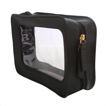 Portable Waterproof Travel Cosmetic Bag – Transparent Dustproof Toiletry Organizer