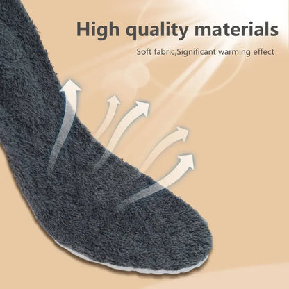 2PCS Self-Heating Thermal Insoles – Winter Warm Wool Memory Foam Shoe Pads for Men & Women Sports Shoes