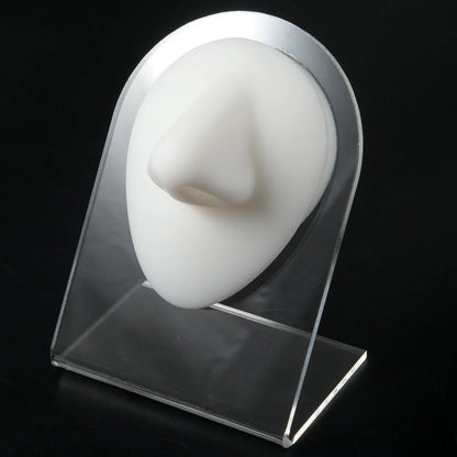 Soft Silicone 1:1 Simulation Body Piercing Practice Model – Ear, Nose, Navel & Nipple Display Stand for Jewelry Training & Teaching Accessories