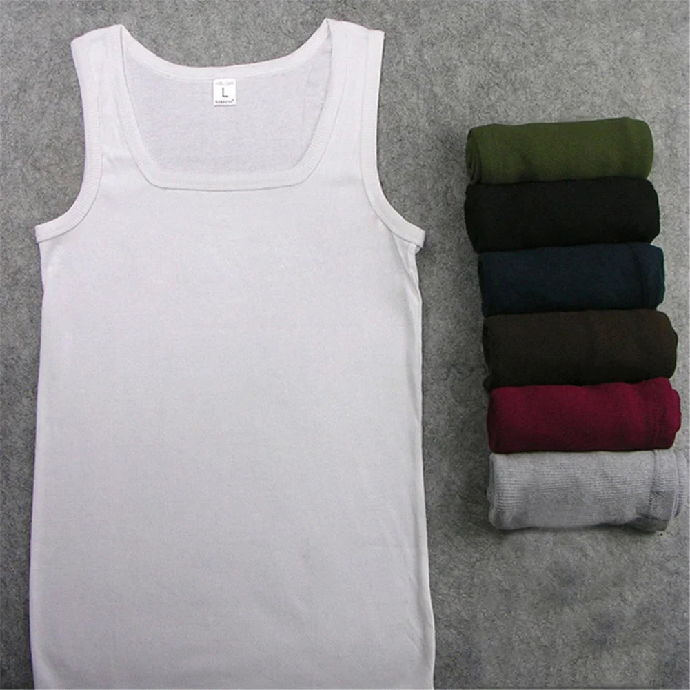 Summer Plus Size Cotton Tank Top for Men & Women – Black, White & Gray Fitness Muscle Vest Sleeveless Singlet Shirt