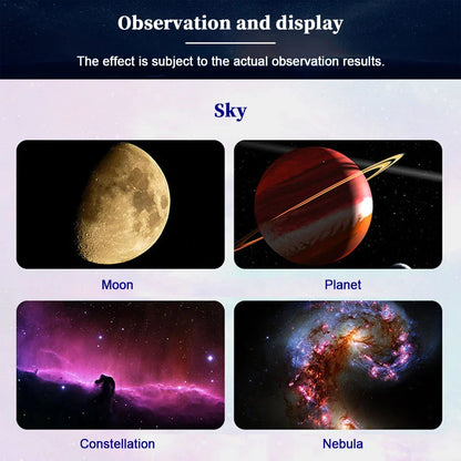 150X Astronomical Telescope – 70mm Refractor Portable Travel Scope with Phone Adapter & Wireless Remote