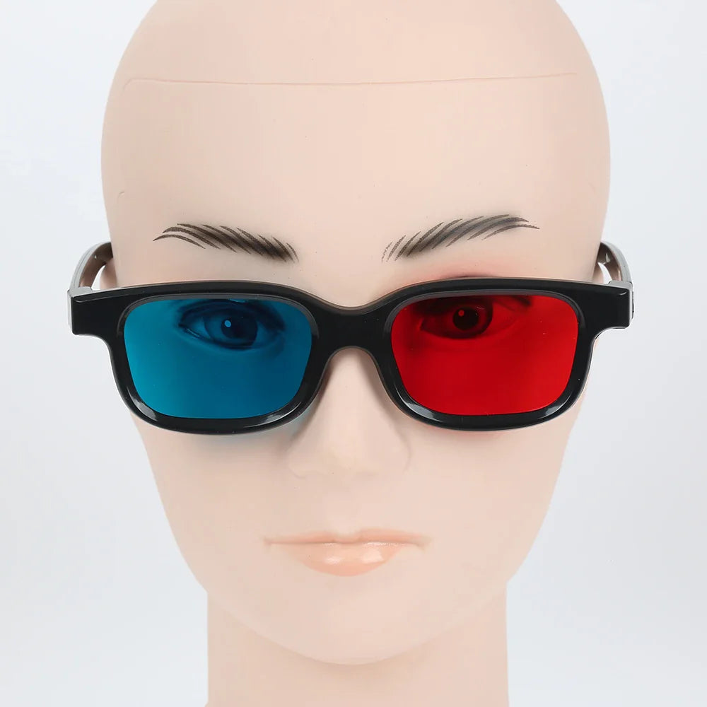 Black Frame Red Blue 3D Glasses – Immersive Anaglyph 3D for Home Theater, Movies, Games, DVD & Video Gifts