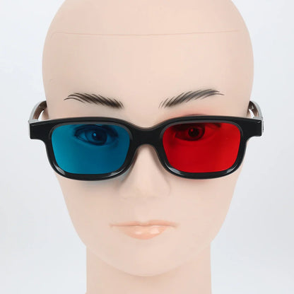 Black Frame Red Blue 3D Glasses – Immersive Anaglyph 3D for Home Theater, Movies, Games, DVD & Video Gifts