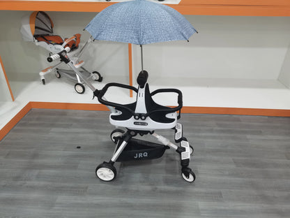 Lightweight Double Stroller with Canopy — Twin Umbrella Stroller for Infants & Toddlers, Compact Foldable Aluminum Frame