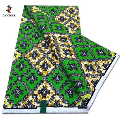 African Ankara Wax Fabric - 100% Cotton Soft Pink Pagne Fashion Print