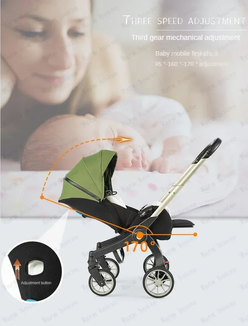2025 New 4-in-1 Baby Stroller — Luxury Foldable Multifunctional Carriage & Portable Pram
