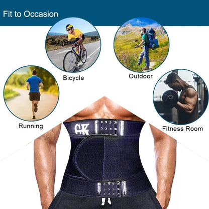 Men’s Waist Trainer Sports Belt — Weight Loss Waist Cincher Trimmer Girdle Corset Body Shaper Wrap