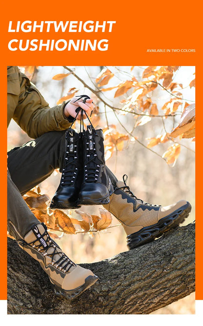 Men's Steel Toe Work Sneakers - Safety Shoes, Puncture-Proof Boots, Indestructible Lightweight Footwear for Security