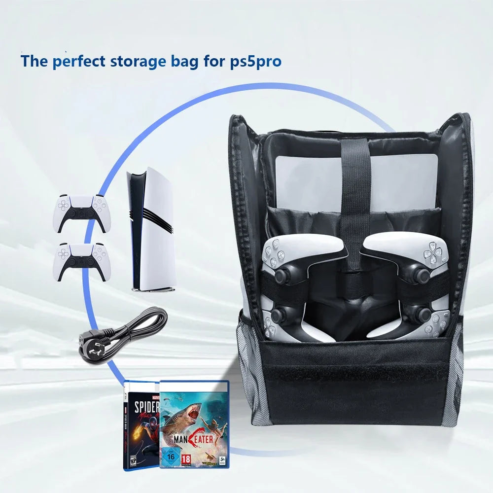 Carrying Case for PS5 Pro Gaming Console – Portable Storage Bag, Backpack & Organizer for Travel & Accessories