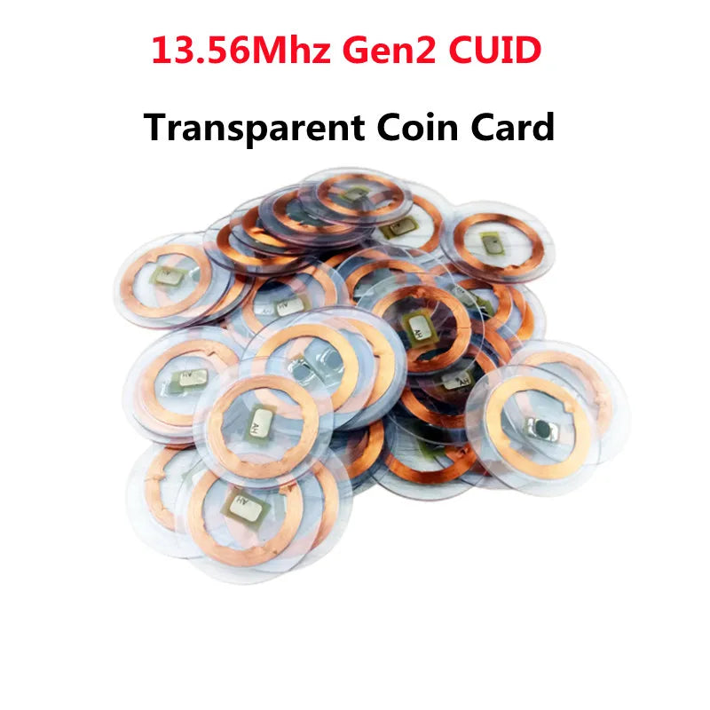 GEN2 CUID Android App NFC Coin Card – 25mm Copper Coil, Changeable UID, Rewritable 13.56MHz 1K S50 Card