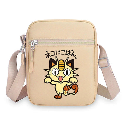 Pokemon Pikachu Cartoon Shoulder Bag – Large Crossbody Messenger Bag for Boys & Girls School Handbag