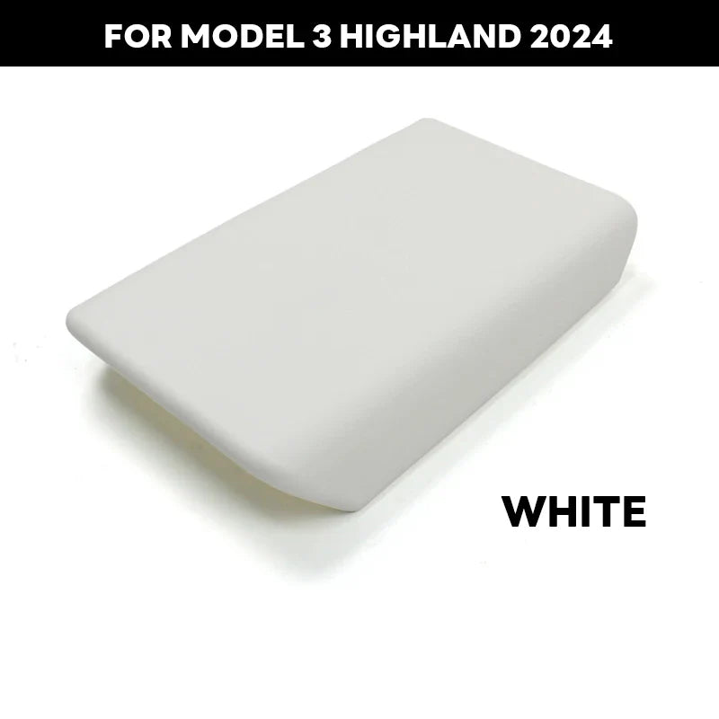 Tesla Model Y 2025 & Model 3 Highland 2024 TPE Soft Case — Center Console Armrest Lid Cover, Interior Accessories