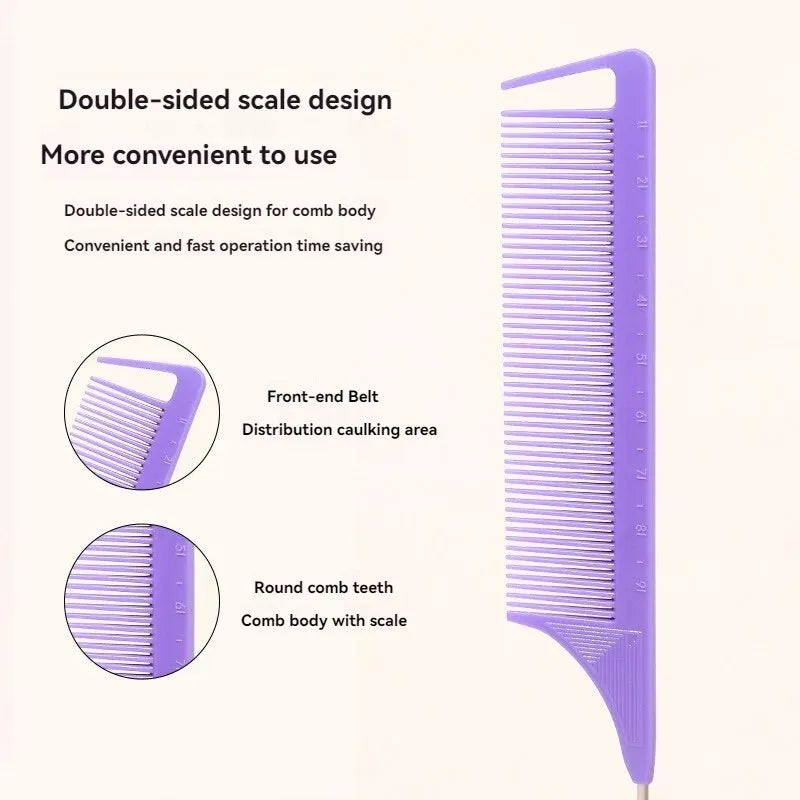 New Three-Piece Hair Brush Set – Sharp-Tail Comb, Three-Row Hair Comb, Steel Needle Mouse Tail Comb & Eyebrow Brush Tool