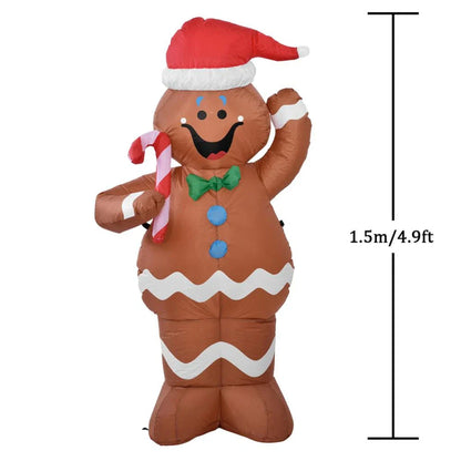 Christmas Inflatable Decoration – Glowing Snowman, Penguins & Santa Claus with Built-in LED for Indoor and Outdoor Xmas Party Yard
