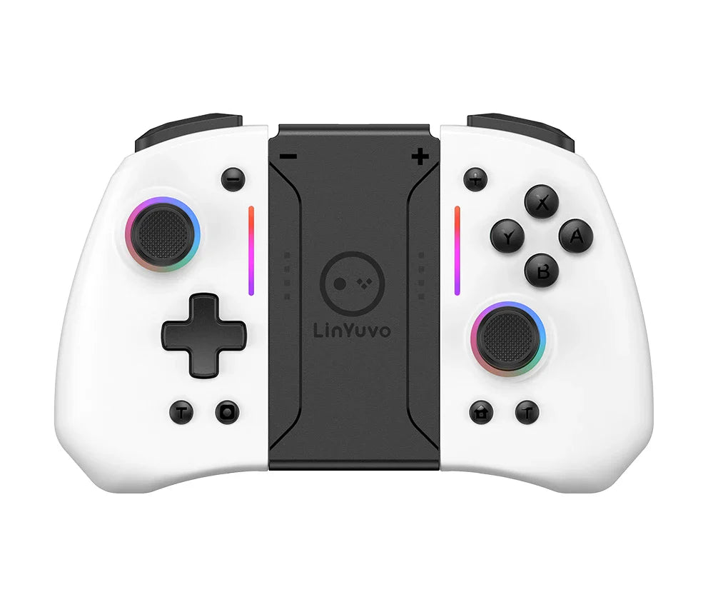 LinYuvo KS42 Meteor Light Wireless Joypad — 8-Color RGB Controller for Switch/Lite/OLED with Programmable Buttons, Turbo & Vibration
