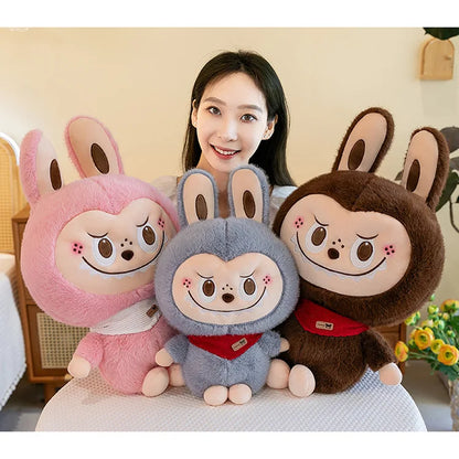 Rabbit Labubu Plush Toy — Cute Cartoon Soft Doll Pillow for Kids Gifts