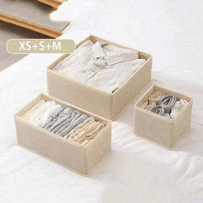 Foldable 6/12PCS Underwear Organizer Set – Hard Storage Boxes for Bras & Socks Drawer & Closet Clothing Organization System