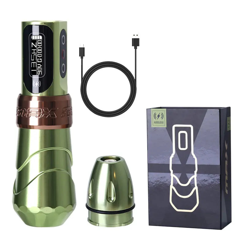 YILONG MAX Tattoo Machine Cartridge Pen – 2400mAh Coreless Motor Lithium Battery Pen Kit for Tattoo Artists