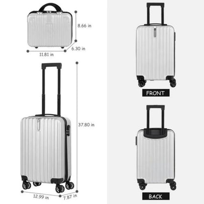 2-Piece Hardshell Luggage Set 20” + 14” – Lightweight Expandable Spinner Suitcases with 360° Wheels & TSA Lock