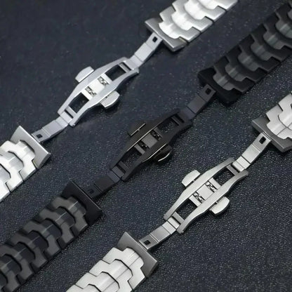 22mm Stainless Steel Watch Band for NORTH EDGE APACHE-46 – Luxury Replacement Metal Bracelet Strap Correa (Replacement Band)