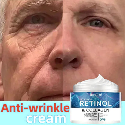 Men’s Retinol Anti-Wrinkle Cream – Collagen Firming Moisturizer for Face & Neck, Korean Anti-Aging Skin Care