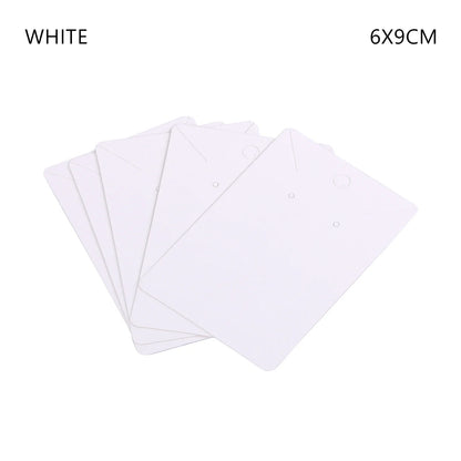 50PCS Jewelry Display Cards — Self-Seal Cardboard Hang Tags for Earrings & Necklaces, Jewelry Organizer Packaging