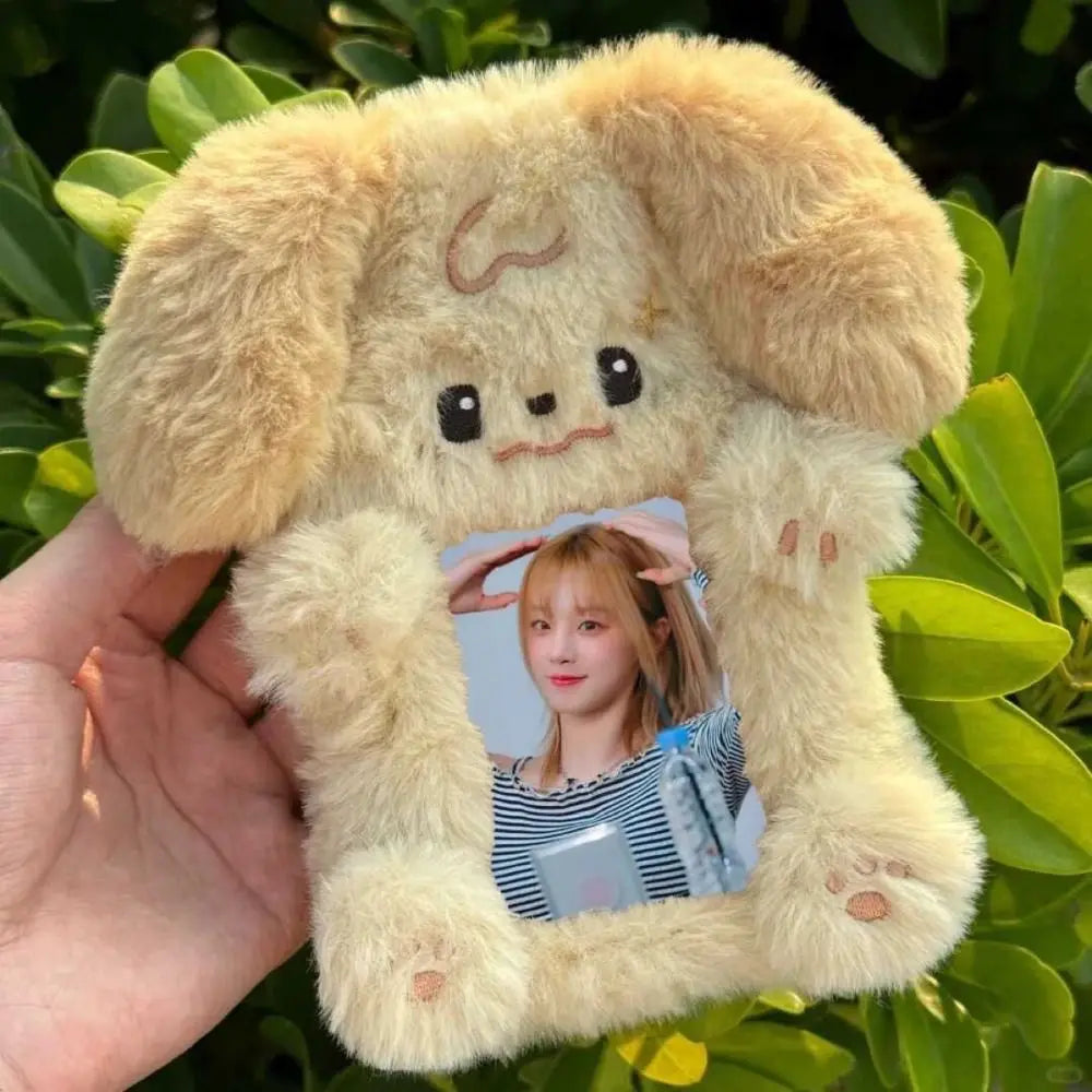 Multifunctional Rabbit & Dog Photocard Case - Cute Photo Card Holder for Idol Photos, Collectibles & Protective Storage
