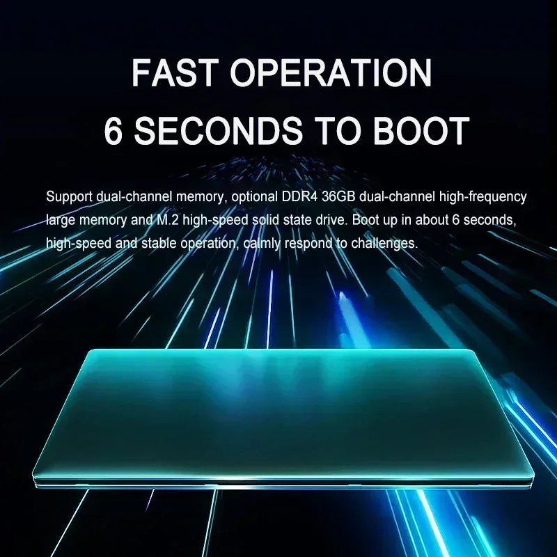 2024 Ultrabook Laptop 15.6-Inch - AMD R7 4700U/R5 4500U, 36GB DDR4, 2TB, Backlit Keyboard, Fingerprint Unlock, Windows OS Gaming Notebook