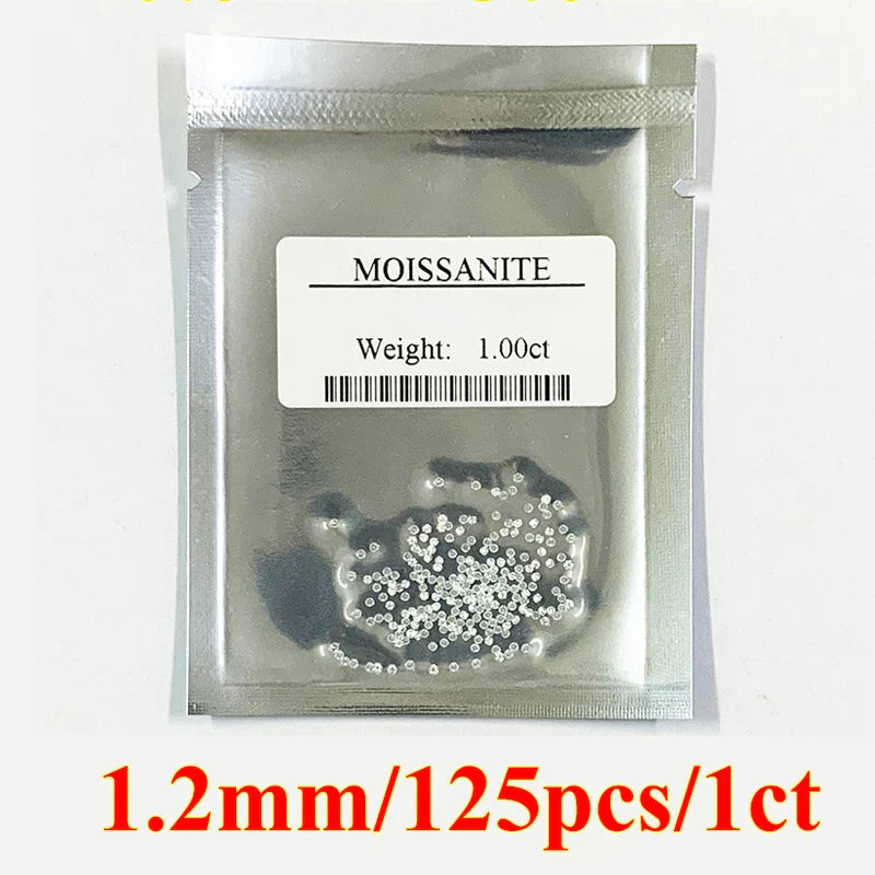 1CT Lab-Grown Moissanite Diamonds – D Color VVS1 Loose Gemstones, Full Size 0.7mm-20mm