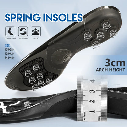 Spring Silicone Gel Insoles - Elastic Cushioning Sport Shoe Inserts for Basketball