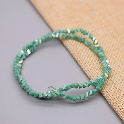 Yanqi Triangle Crystal Beads - 38 Colors 4mm Loose Glass Beads for DIY Jewelry Making Earrings Necklace Crafts