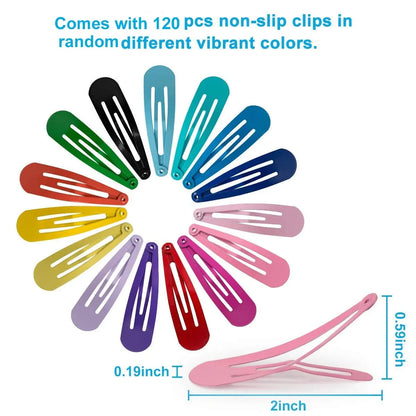 120/80/60PCS Colorful BB Hair Clips for Girls – Water Drop Snap Barrettes & Hairpins, Kids Hair Accessories