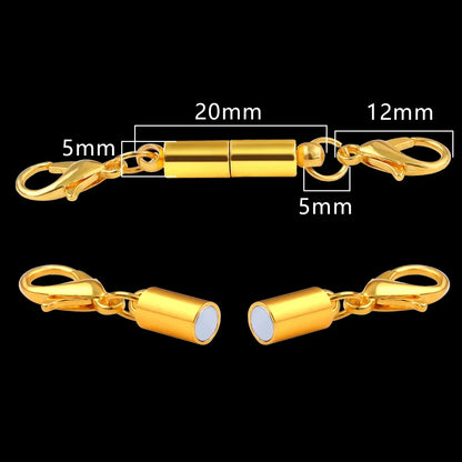 Magnetic Jewelry Clasps - Strong Buckle Connectors with Lobster Clasps for DIY Bracelets, Necklaces & Jewelry Making