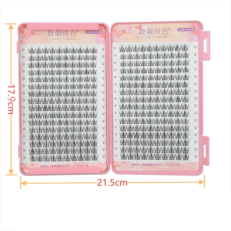 32 Rows Individual Eyelash Extensions – Professional Cluster Lashes for Grafting, Large Capacity by Flowerknow