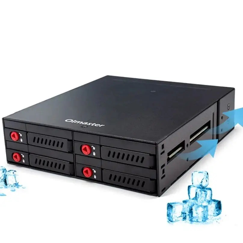 6-Bay & 4-Bay 2.5-inch SATA SSD/HDD Hot Swap Mobile Rack – Data Storage Enclosure for 5.25" Drive Bay