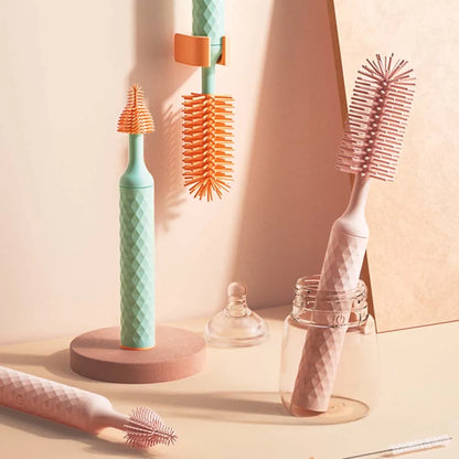 Electric Silicone Bottle Brush Set | 360 Degree Rotating Baby Pacifier Cup Cleaning Brush | with 1200mAh Lithium Battery