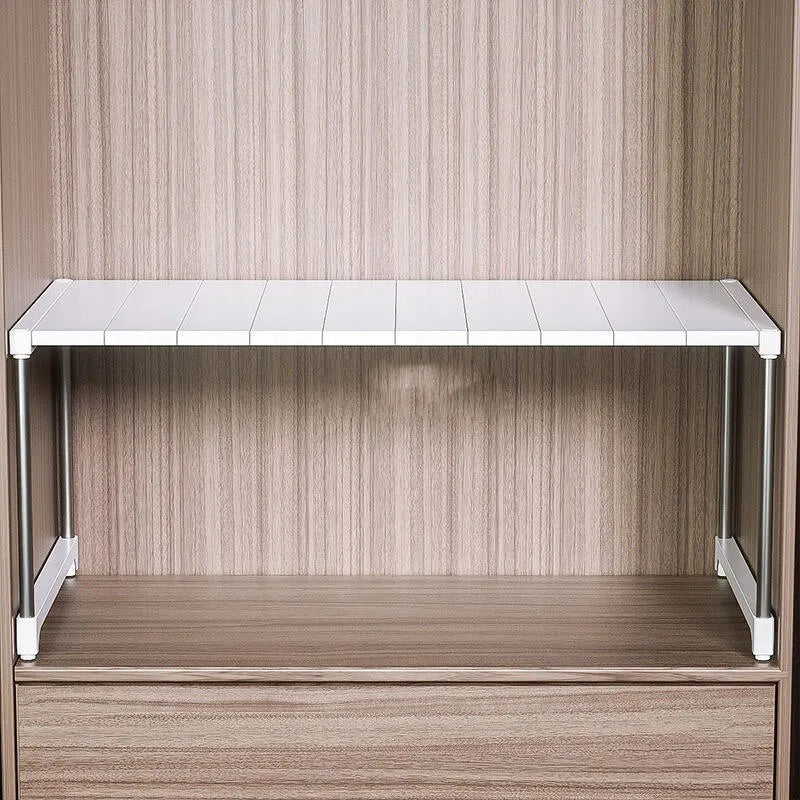 Stackable Storage Rack - Wardrobe Layered Partition Rack for Closet Sorting, Telescopic Sink Holder, and Wardrobe Clothing Organization Shelves