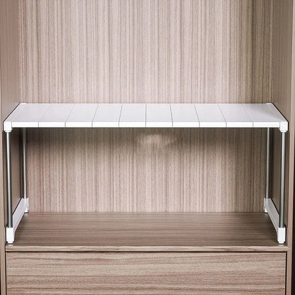 Stackable Storage Rack - Wardrobe Layered Partition Rack for Closet Sorting, Telescopic Sink Holder, and Wardrobe Clothing Organization Shelves