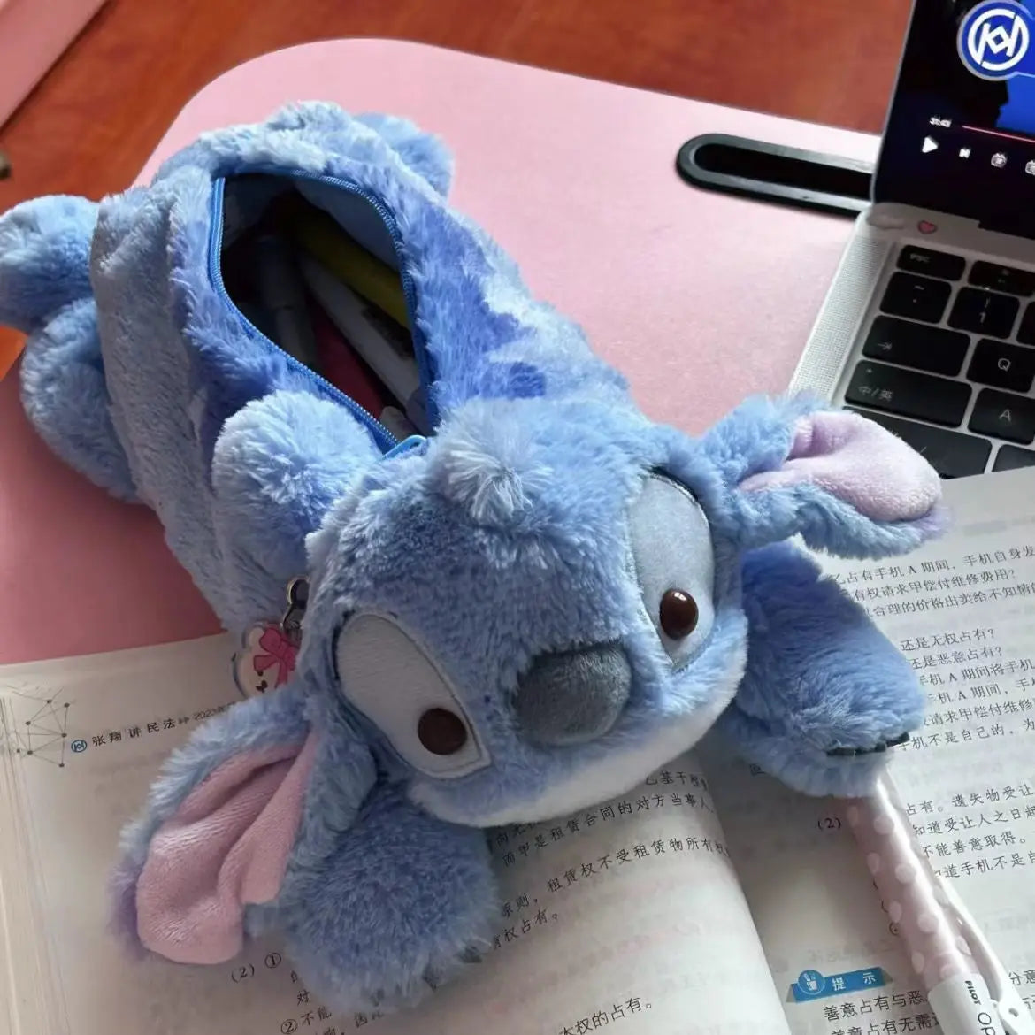 Disney Stitch Plush Pencil Case — Kawaii Lilo & Stitch Pen Bag for Kids, School Stationery & Gift Toy