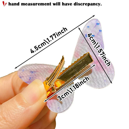 36-Piece Butterfly Hairpins - Dreamy Gradient Colors Cute Hair Accessories for Girls, Birthday Parties, Weddings & Everyday Styling