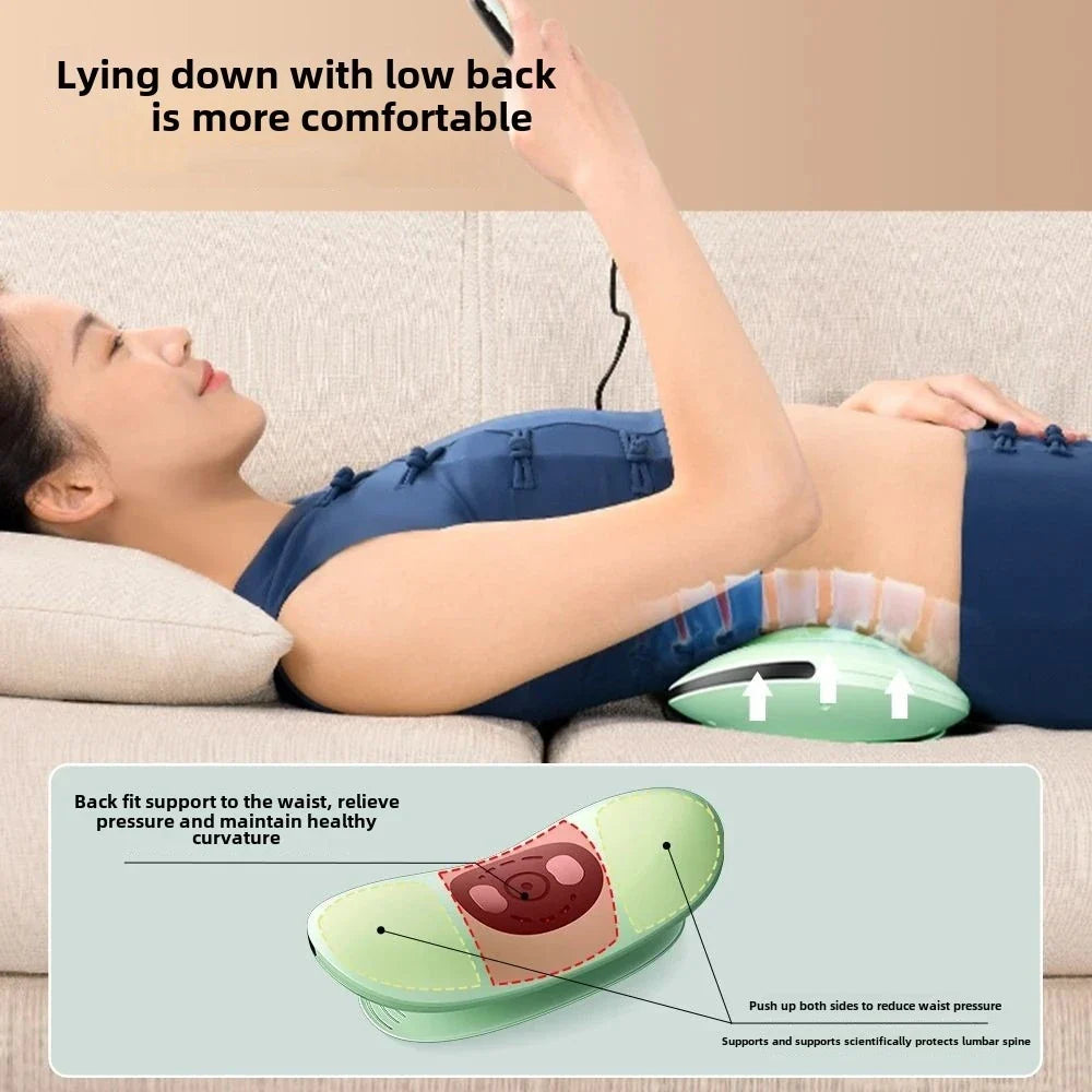 Electric Lumbar Traction Device Massager – Adjustable Intensity with Heat Function, Inflatable Back Stretcher