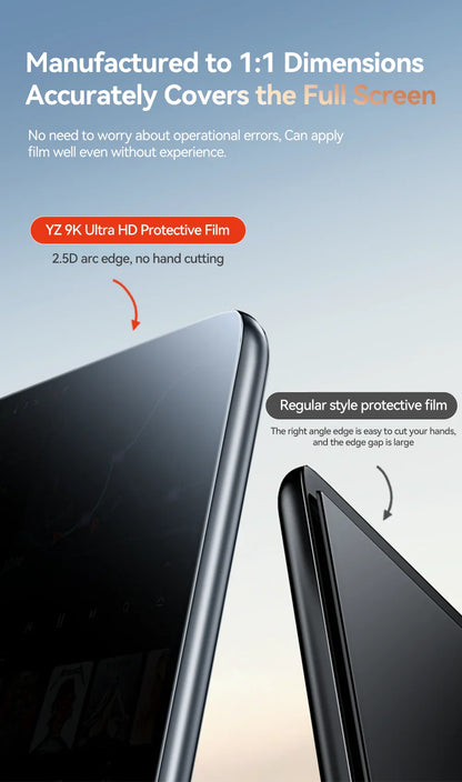 YZ Tempered Glass Screen Protector for Tesla Model 3/Y – Anti-Glare HD Center Console Film Protection Accessories