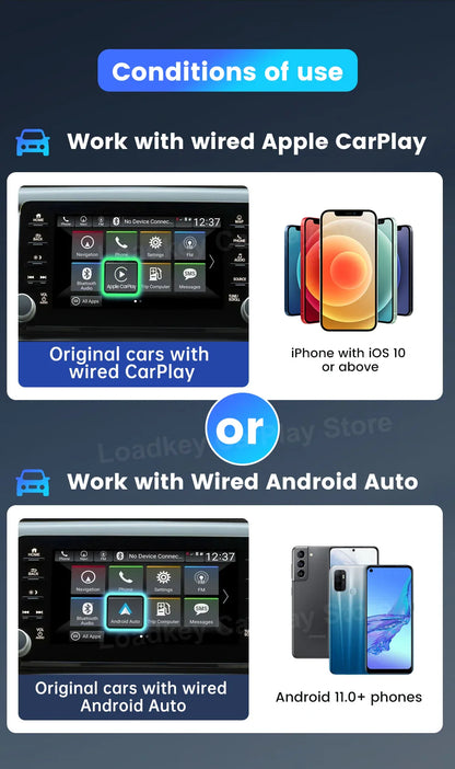 CarlinKit 5.0 & 4.0 Wireless CarPlay & Android Auto Adapter — Waze, Music, Spotify for Audi, Golf, Peugeot, Mazda, KIA, Mercedes, MG