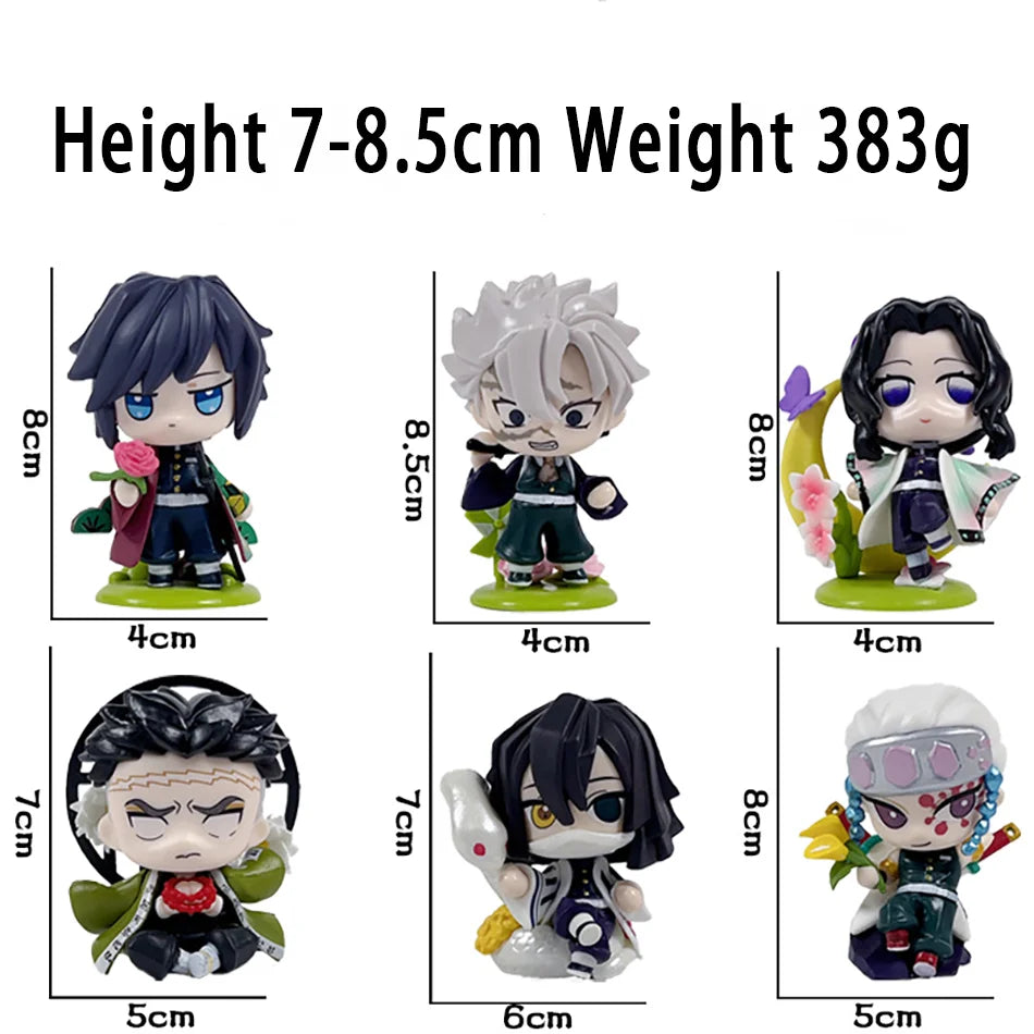 Anime Demon Slayer Blind Box Figures — 1-12pcs Tanjiro & Nezuko PVC Model Ornaments, Kids Christmas & Halloween Gift