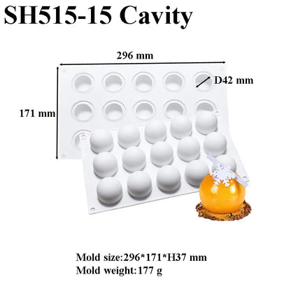 Christmas Silicone Cake Molds — Tree, Snowflake & Hat Shapes for Mousse, Chocolate & Holiday Baking