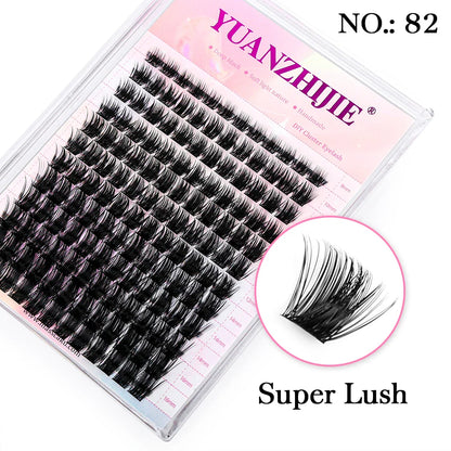 DIY 144 Cluster Lashes – Natural C/D Curl Individual Mink Eyelashes, Free Shipping, Home Makeup Supplies