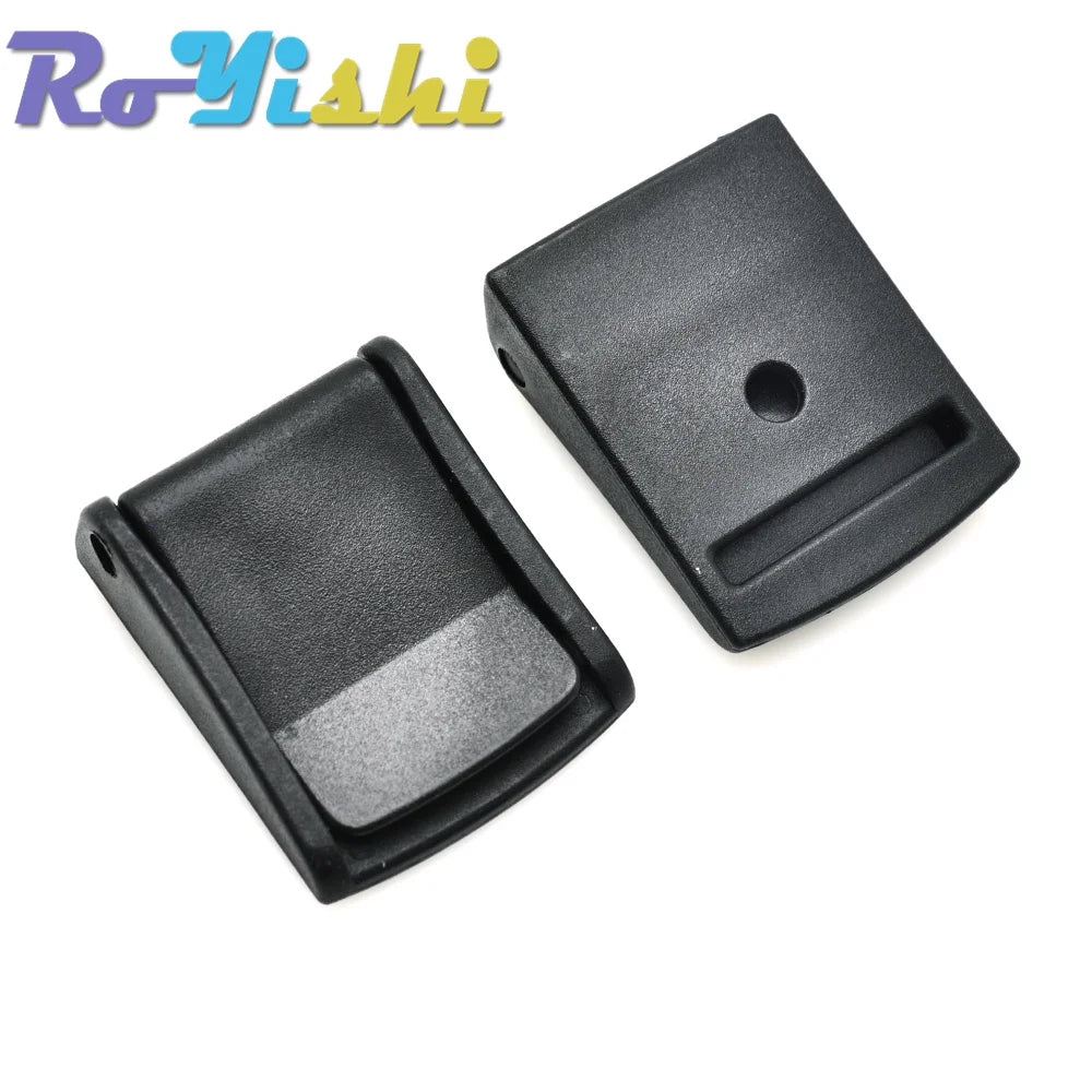 Plastic Cam Buckle Toggle Clips – Black Adjustable Backpack Strap Webbing Buckles (5/8”–2” Sizes)